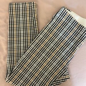 A New Day Plaid Ankle Pants - Black, Brown, White